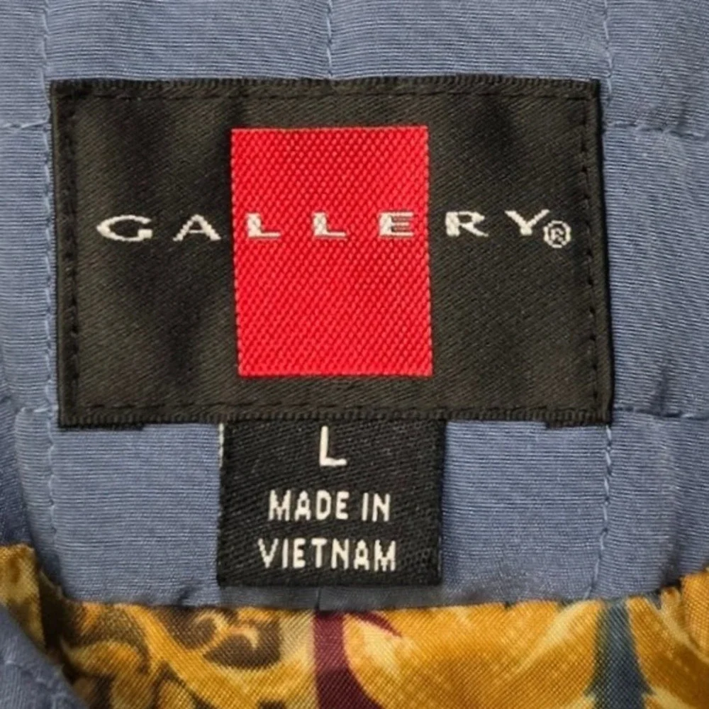 Gallery Quilted Jacket Coat Women Large Blue Barn Hunting Field Country Heritage